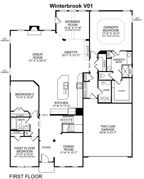 There are a total of three bedrooms and four bathrooms (two full and two half-bathrooms). . Old ryan homes floor plans